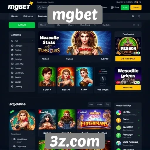Análise da interface do site de jogos mgbet